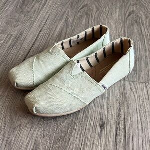 TOMS Alpargata Sage Heritage Canvas Mint Size 7